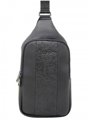 Black Robert Graham Take Off Sling Bag | 062351WZH