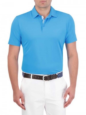 Sea Blue Robert Graham Axelsen Performance Polo | 489125CYV