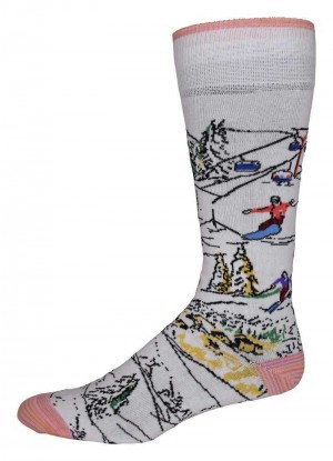 White Robert Graham Gondola Sock | 375824YAL